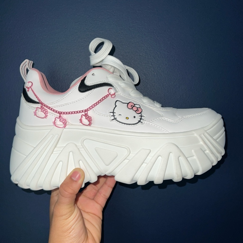 COPY - Hello Kitty Platform Shoes  - White and Pink